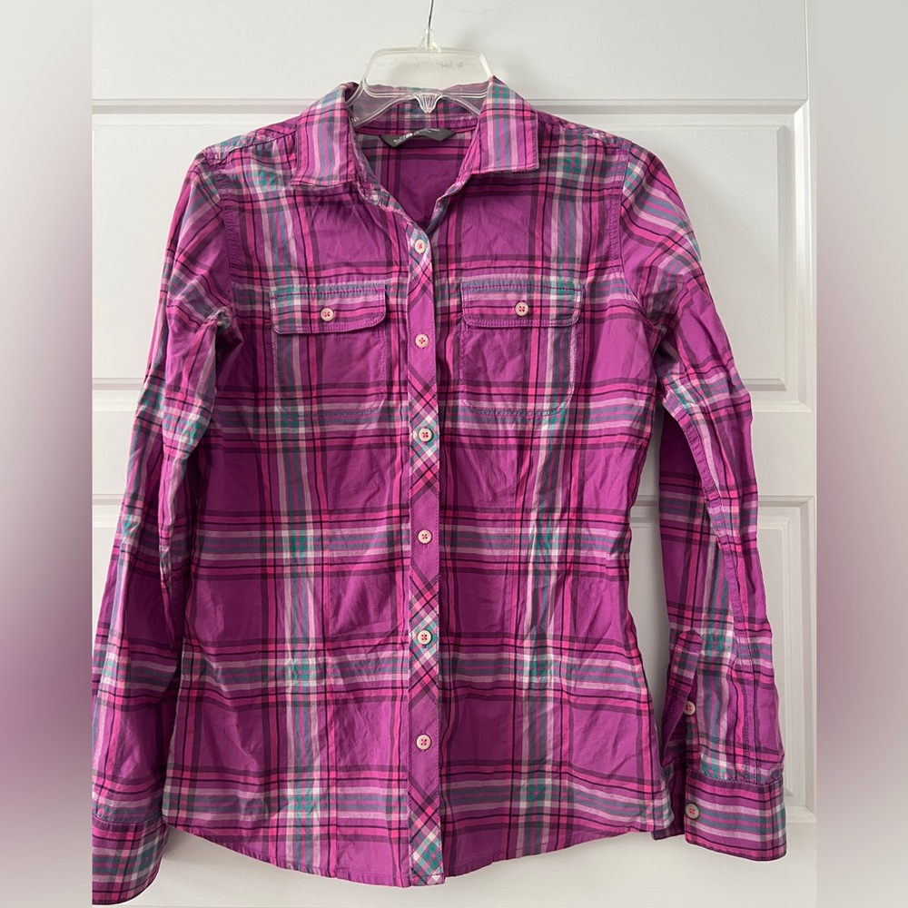 North Face plaid top